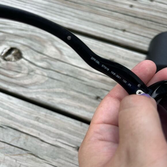 Prada SPR 08L Black Oversized Women Sunglasses - Picture 5 of 6